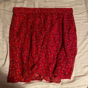 womens red skirt size s old navy
